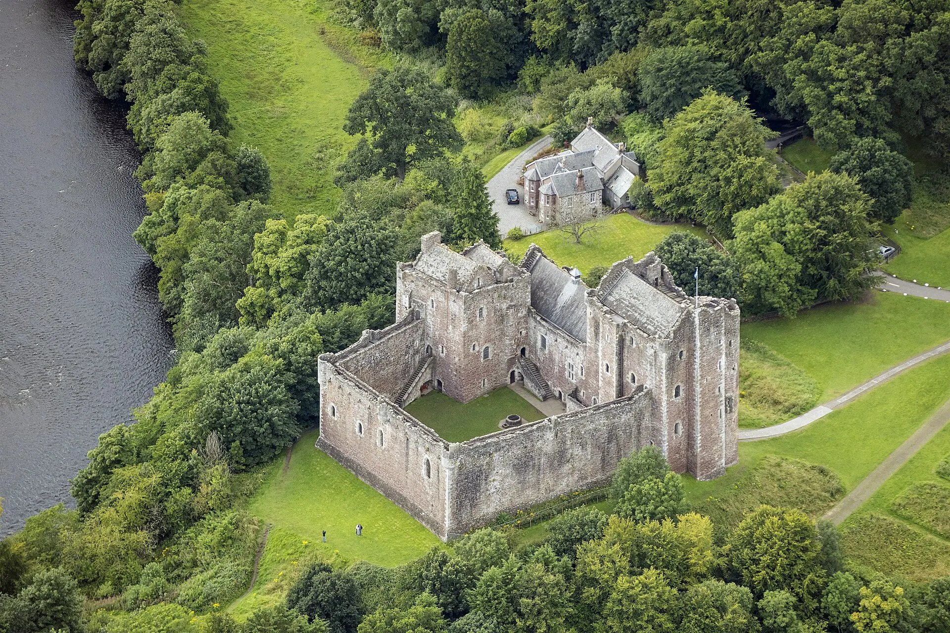 Doune Castle z lotu ptaka